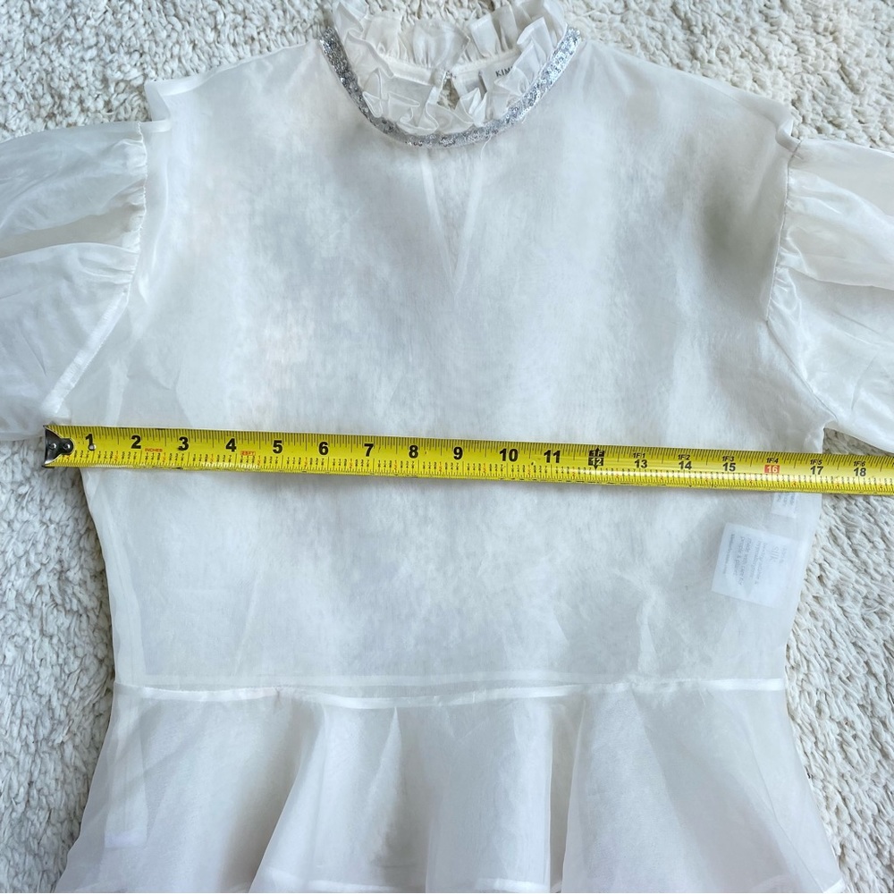 KIMBERLEY ANNE Coastlines Silk Organza Sheer Peplum - Picture 7 of 16